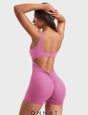 Onnat Lizvette V-Back Romper Jumpsuits