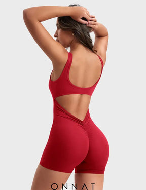 Onnat Lizvette V-Back Romper Jumpsuits