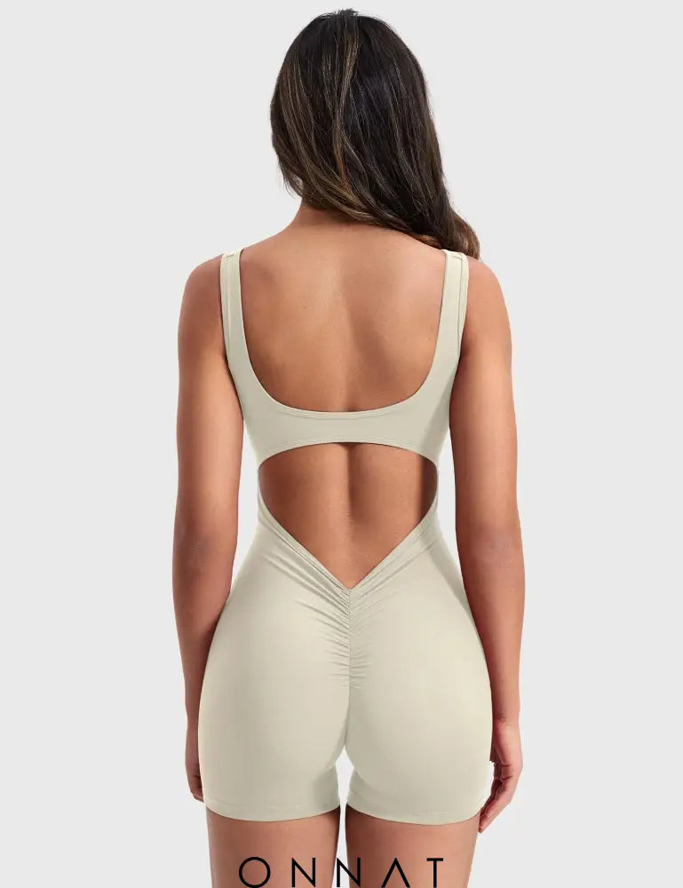 Onnat Lizvette V-Back Romper Jumpsuits