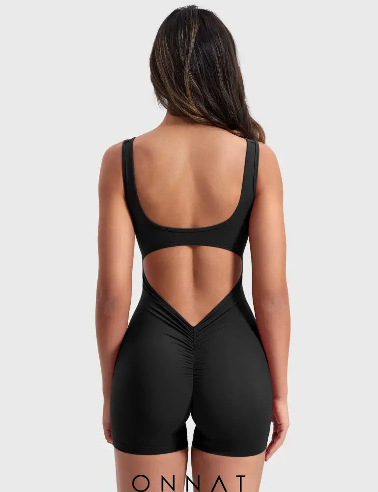 Onnat Lizvette V-Back Romper Jumpsuits