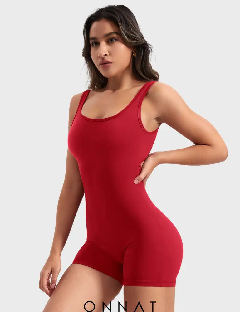 Onnat Lizvette V-Back Romper Jumpsuits