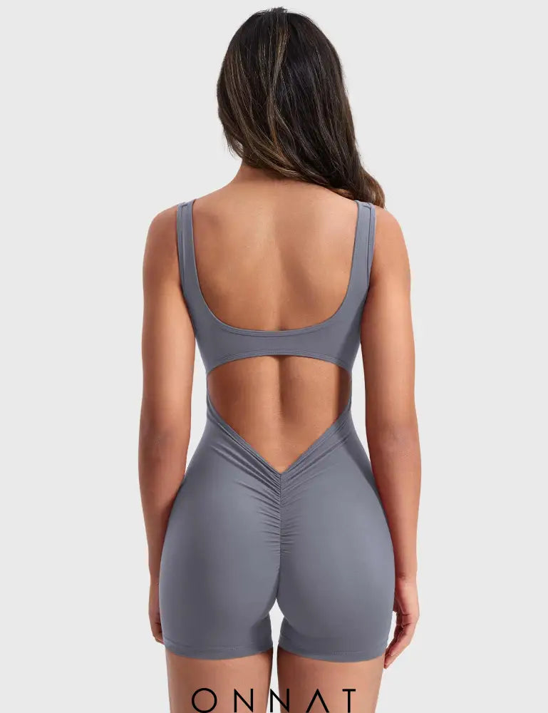 Onnat Lizvette V-Back Romper Jumpsuits