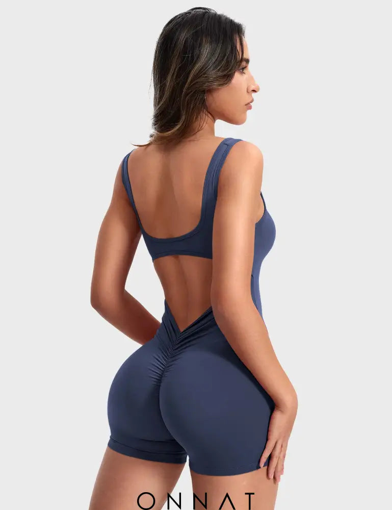 Onnat Lizvette V-Back Romper Jumpsuits