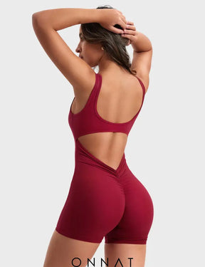 Onnat Lizvette V-Back Romper Jumpsuits