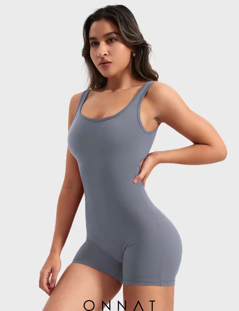 Onnat Lizvette V-Back Romper Jumpsuits