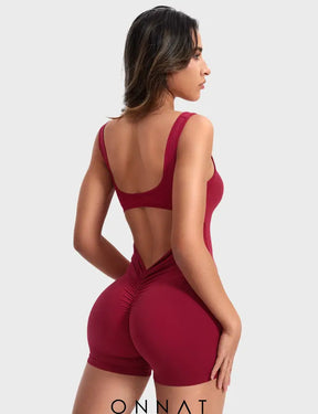 Onnat Lizvette V-Back Romper Jumpsuits