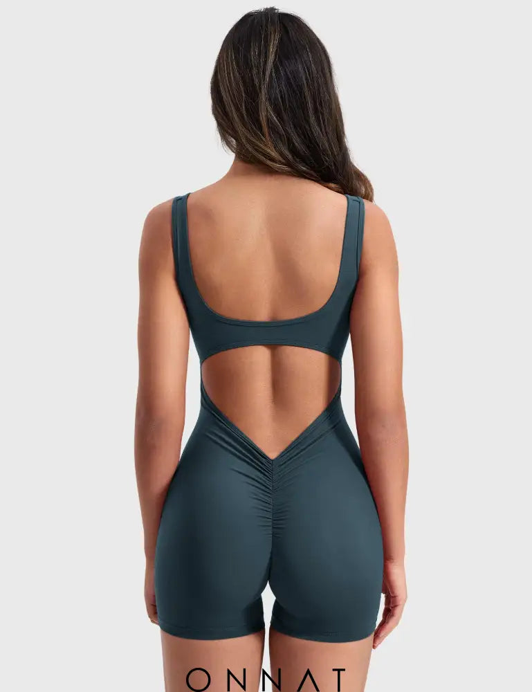 Onnat Lizvette V-Back Romper Jumpsuits