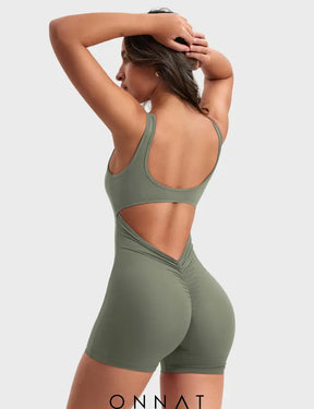 Onnat Lizvette V-Back Romper Jumpsuits