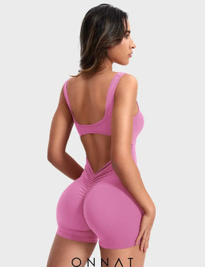 Onnat Lizvette V-Back Romper Jumpsuits