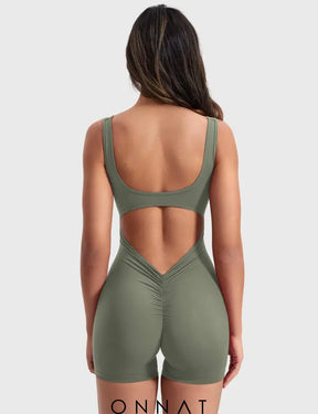 Onnat Lizvette V-Back Romper Jumpsuits