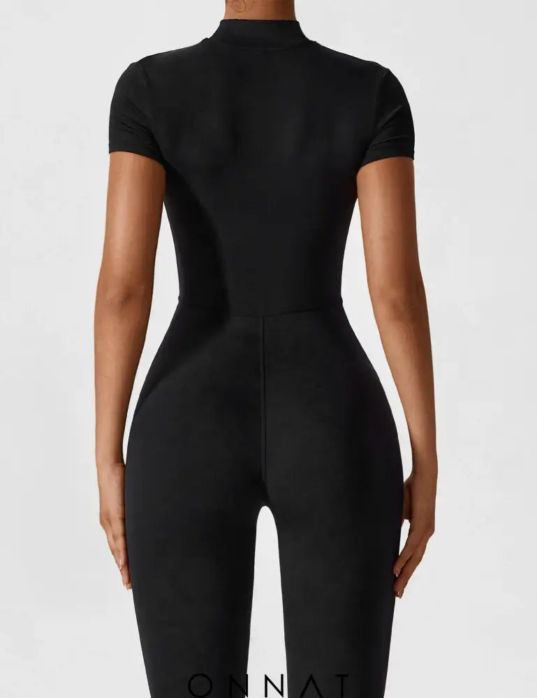 Onnat Long Sleeve/ Short Sleeve Zipper Jumpsuit Jumpsuits