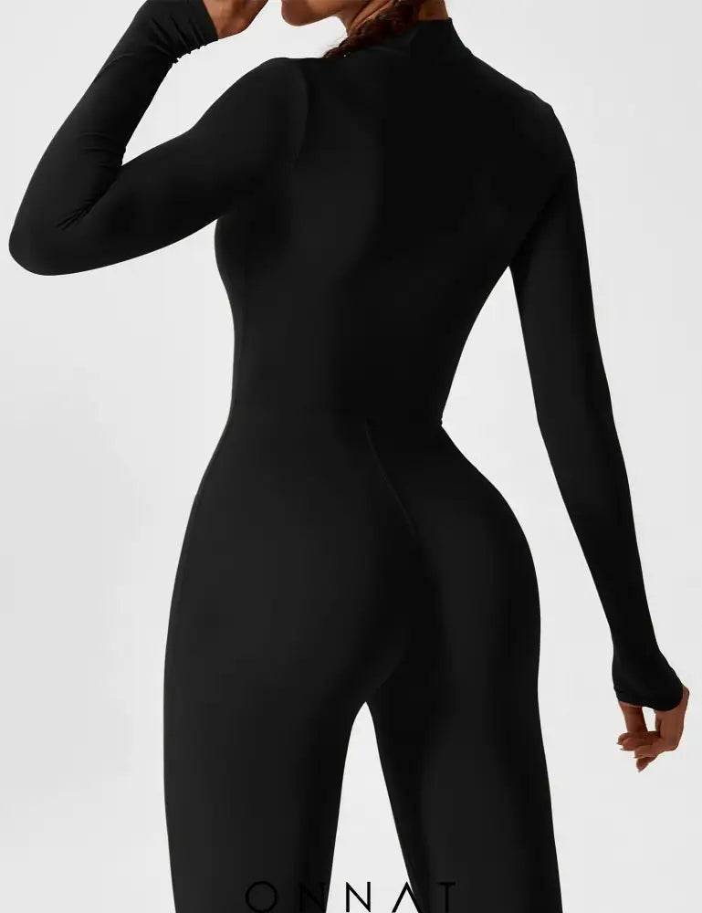 Onnat Long Sleeve/ Short Sleeve Zipper Jumpsuit Jumpsuits