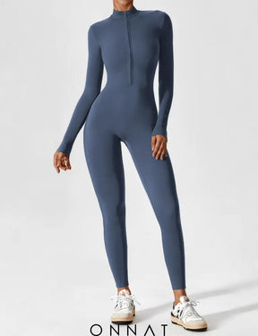 Onnat Long Sleeve/ Short Sleeve Zipper Jumpsuit Jumpsuits