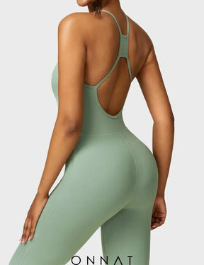 Onnat Morri Criss Cross Backless Jumpsuit Jumpsuits