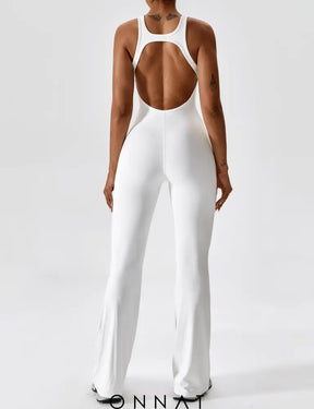 Onnat Open Back Flared Jumpsuit Jumpsuits