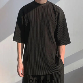 Onnat Oversize Pleated Shirt Black / M Menswear