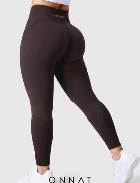 Onnat Ozone Recycled Seamless Leggings Chocolate / S