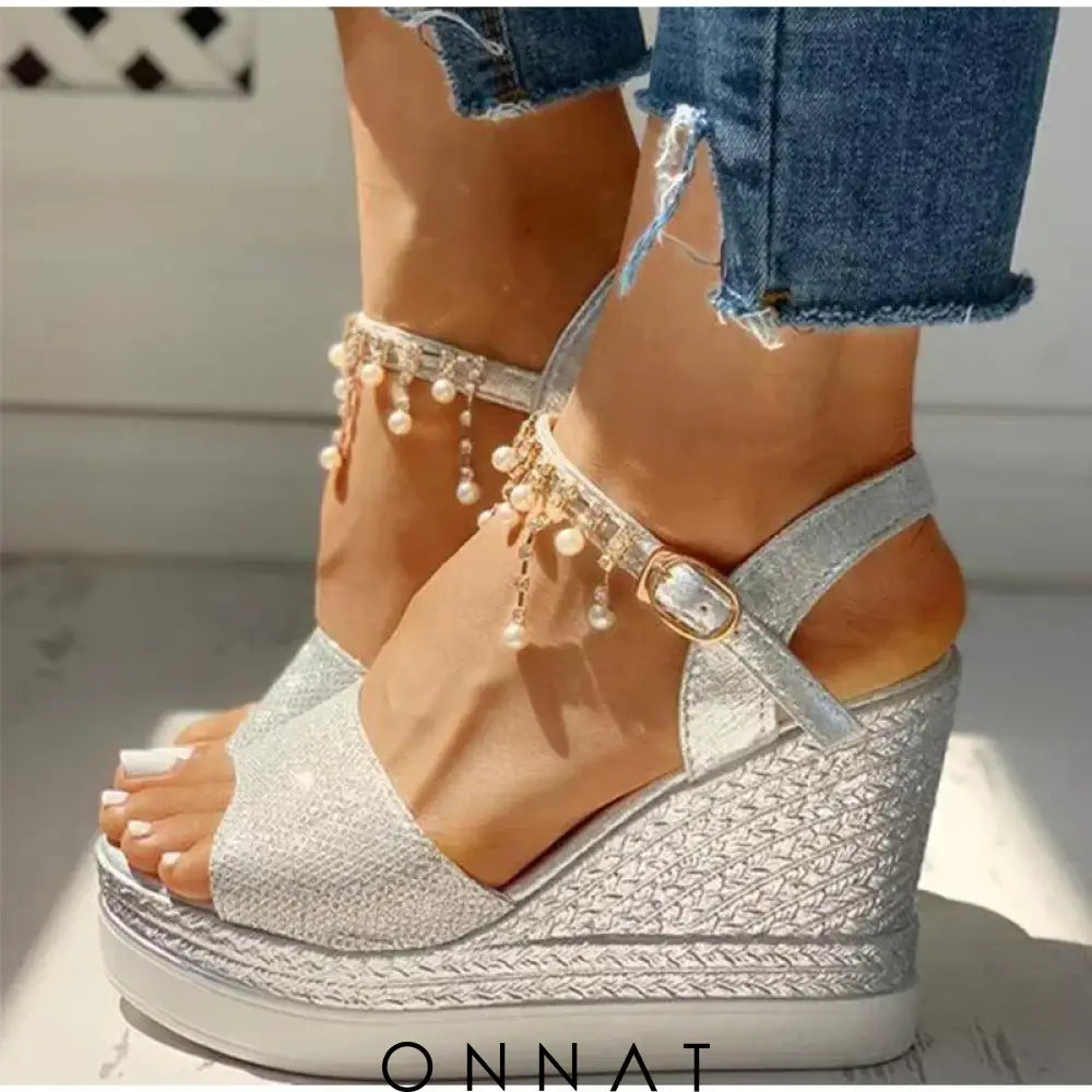 Onnat Pearl Sandals Zilver / 35 Sandals