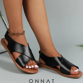 Onnat | Platte Orthopedische Zomersandalen Black / 41 Sandals