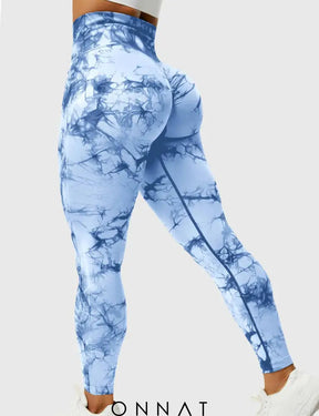 Onnat Professional Tie Dye Leggings Lightblue / Xs