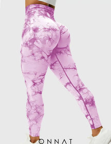 Onnat Professional Tie Dye Leggings Purple / S