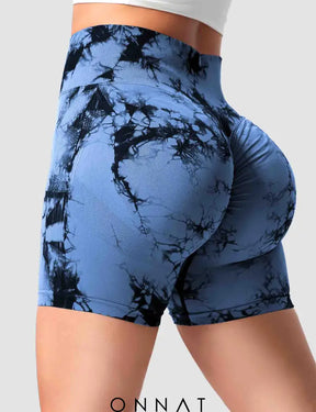 Onnat Professional Tie Dye Shorts Blue Dark / Xxs