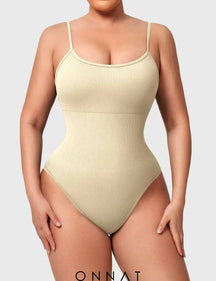 Onnat Rosi Seamless Workout Bodysuit Beige / S Jumpsuits