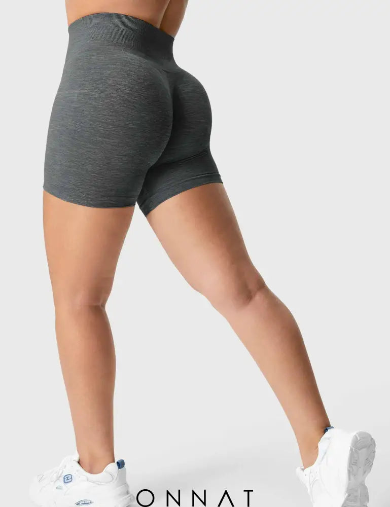 Onnat Scrunch Seamless Shorts Dark Grey / Xs