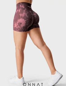 Onnat Seamless Print Jada Shorts Chestnut Red / Xs