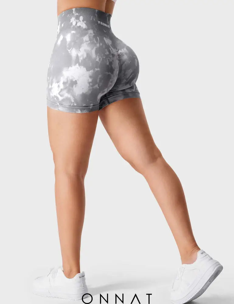 Onnat Seamless Print Jada Shorts Light Grey / Xs