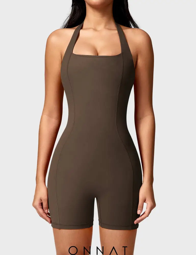 Onnat Sienna Halter Romper Jumpsuits