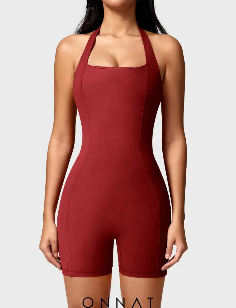 Onnat Sienna Halter Romper Jumpsuits