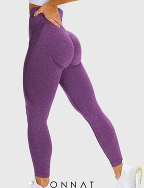 Onnat Smile Contour Leggings Purple Dark / Xs