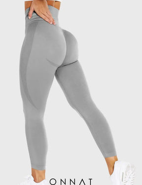 Onnat Solid Smile Contour Leggings Light Grey / S