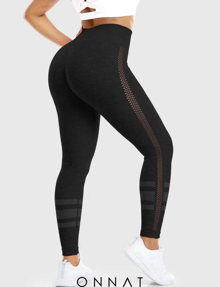 Onnat Stripe Mesh Leggings