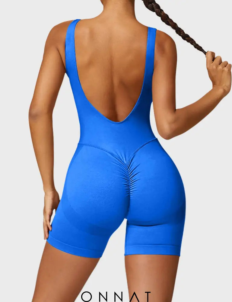 Onnat Swanky Seamless Jumpsuit Romper / Blue S Jumpsuits