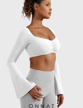 Onnat Sweety Long Sleeves Crop Top Tops