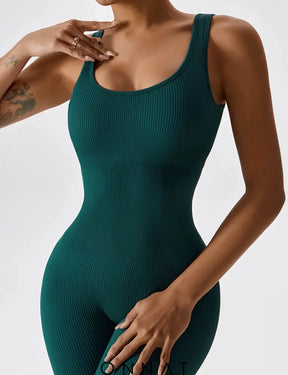 Onnat U-Neck Seamless Jumpsuit Jumpsuits