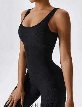 Onnat U-Neck Seamless Jumpsuit Jumpsuits