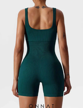 Onnat U-Neck Seamless Romper Jumpsuits