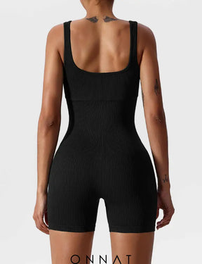 Onnat U-Neck Seamless Romper Jumpsuits