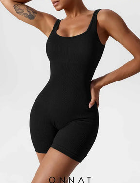 Onnat U-Neck Seamless Romper Jumpsuits