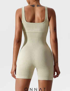 Onnat U-Neck Seamless Romper Jumpsuits