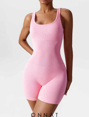 Onnat U-Neck Seamless Romper Jumpsuits