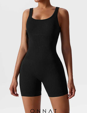 Onnat U-Neck Seamless Romper Jumpsuits