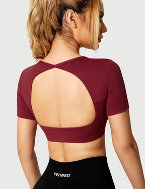 Onnat Ultimate Short Sleeves Burgundy / Xs Tops