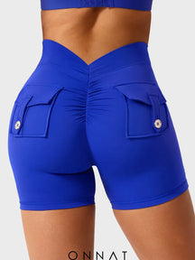 Onnat V-Back Charm Shorts Royal Blue / Xs