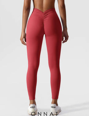 Onnat V-Back Ruched Leggings