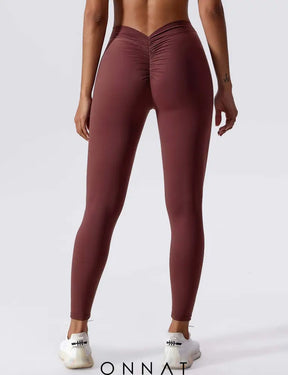 Onnat V-Back Ruched Leggings