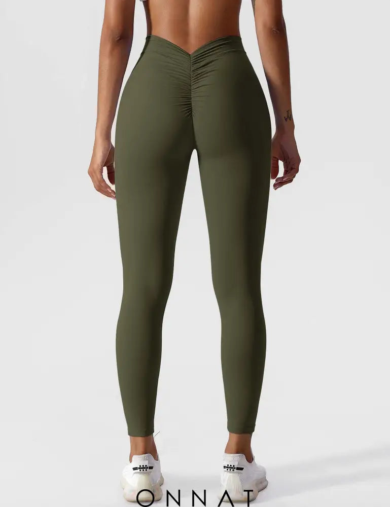 Onnat V-Back Ruched Leggings